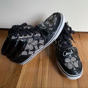 Coach High Top Black Sequin Sneakers Mistie 9.5